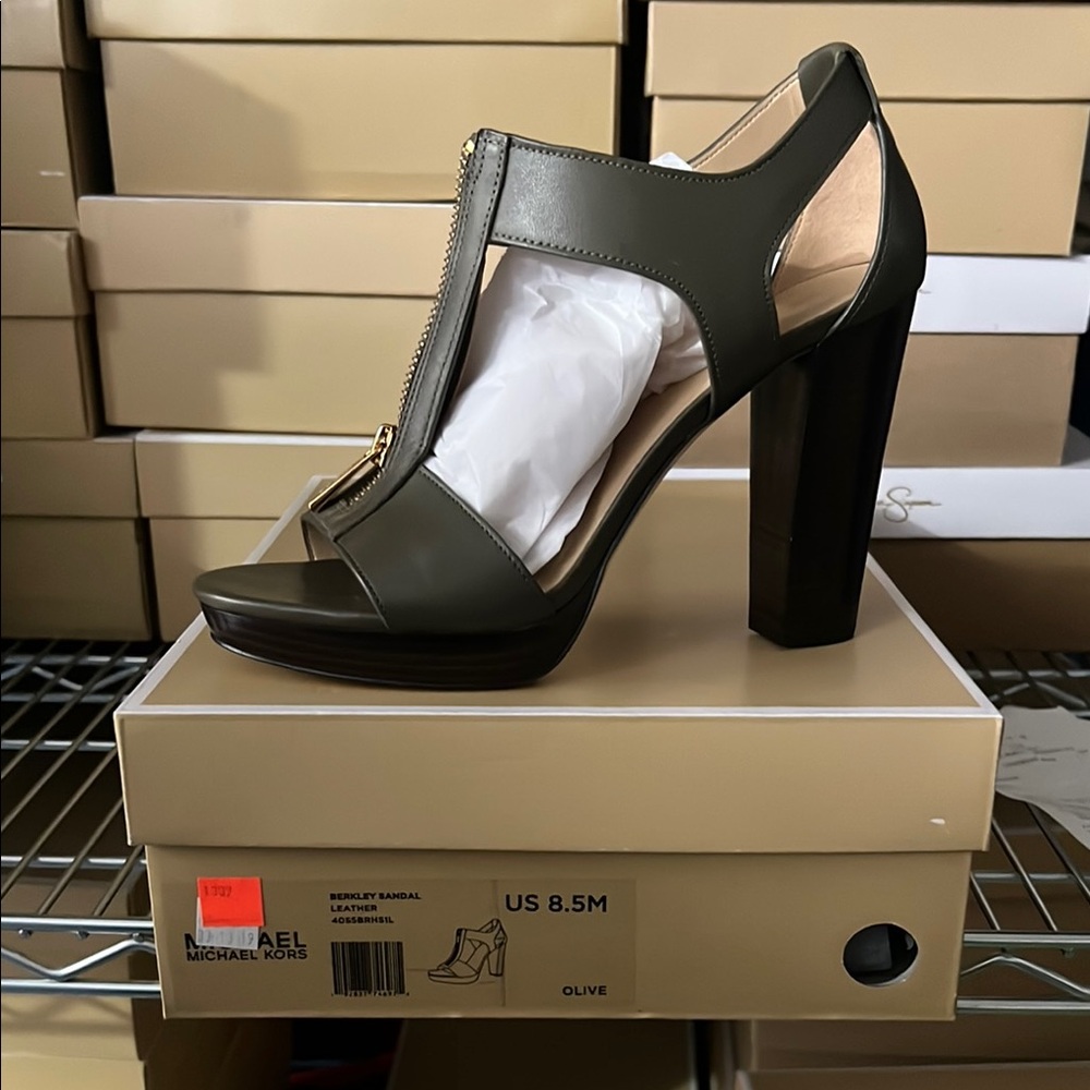 Michael Kors Green High Heel Booties